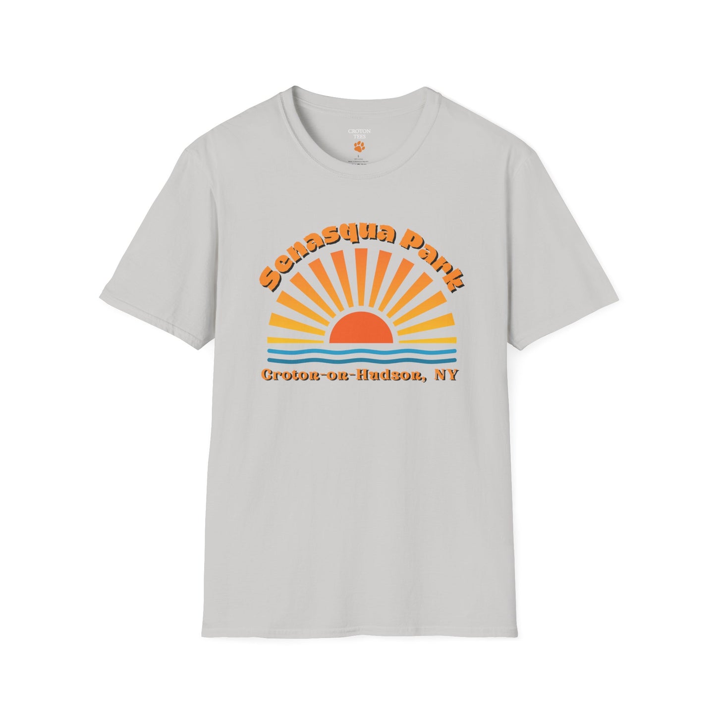 Senasqua Park sunset unisex tee