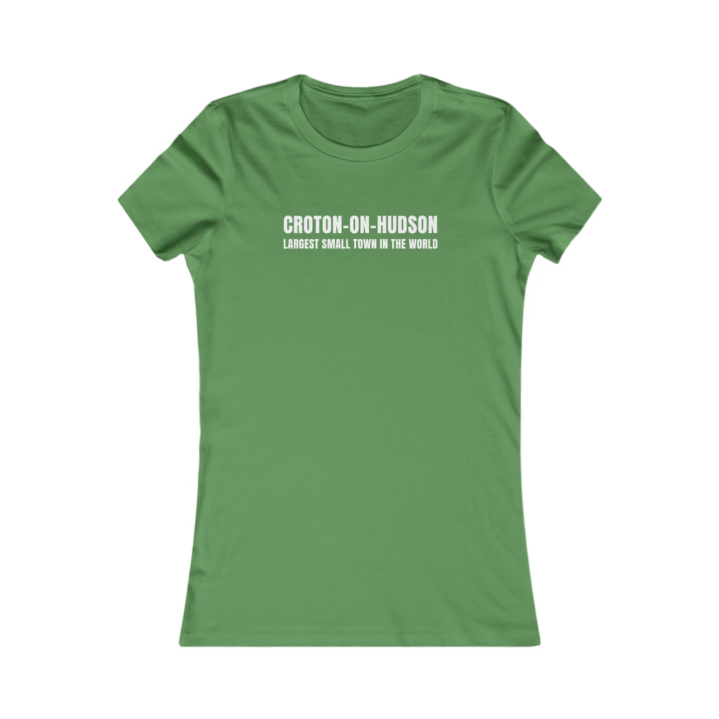 Women's Croton Largest Small Town in the World Fitted tee (Dark/Colors)
