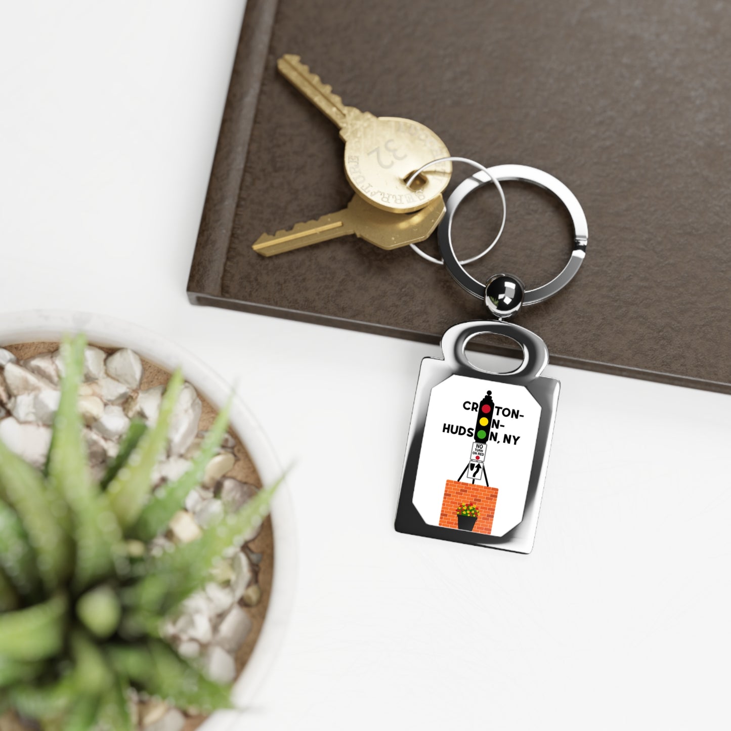 Croton Dummy Light Key Chain w/Croton-on-Hudson in the traffic signal