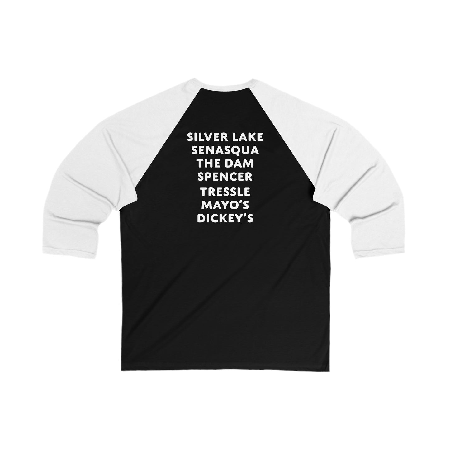 COH front / Party Spots on the back 3\4 Sleeve Baseball Tee