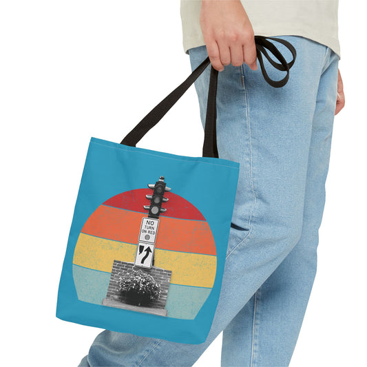 Turquoise vintage Dummy Light tote
