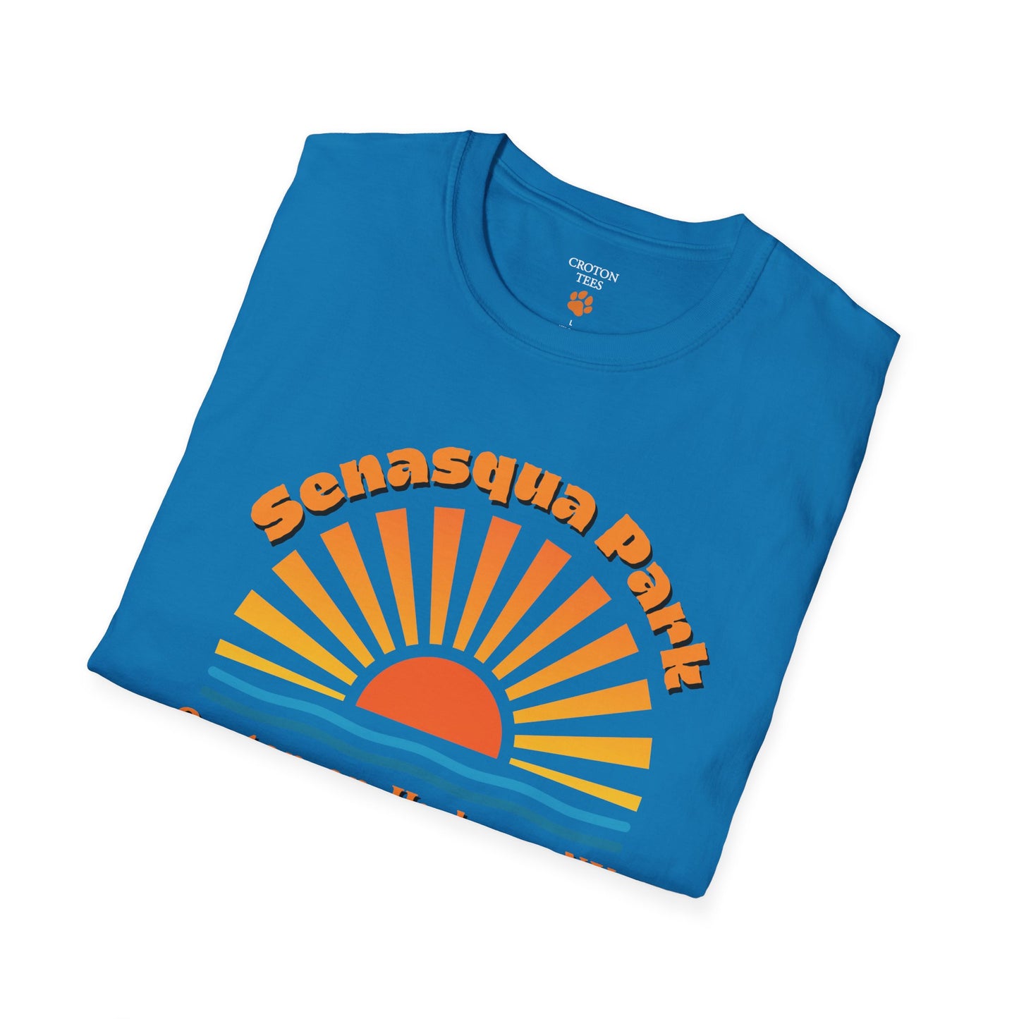Senasqua Park sunset unisex tee