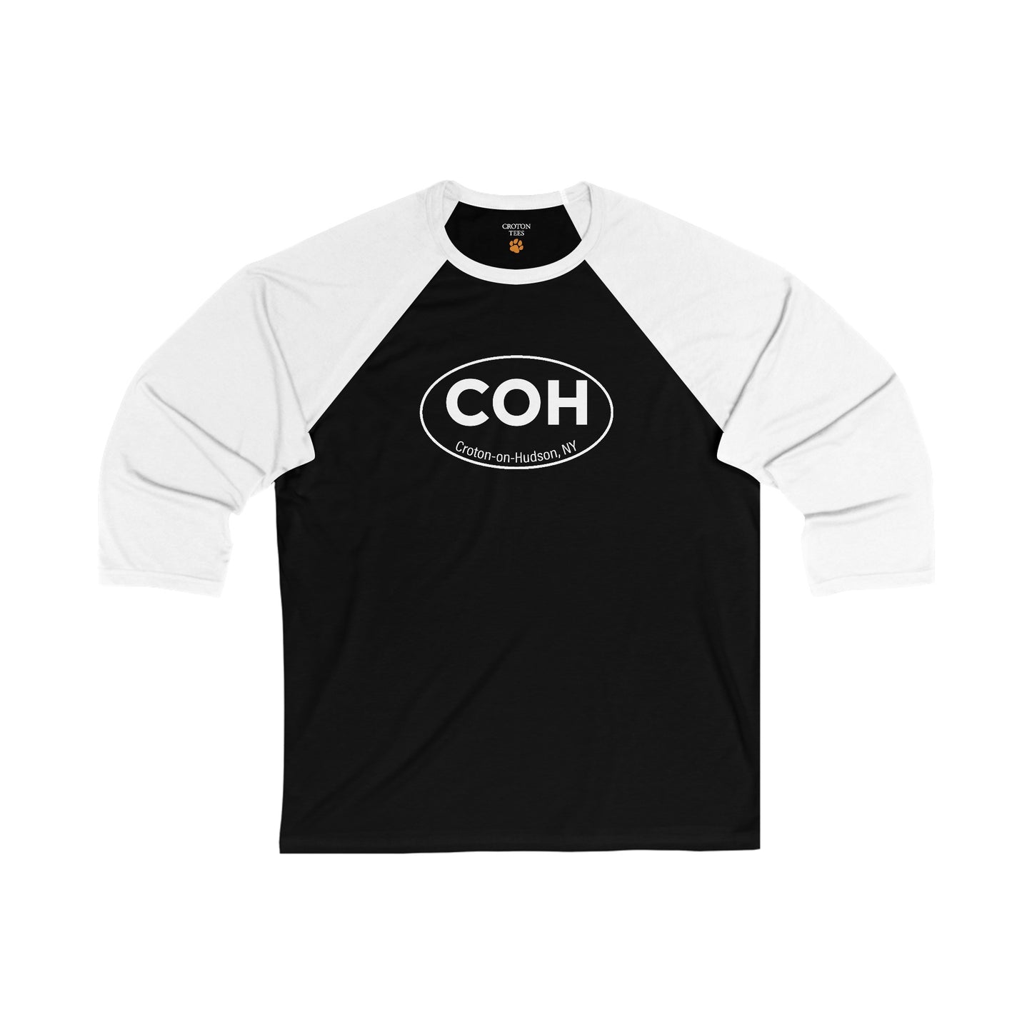 COH front / Party Spots on the back 3\4 Sleeve Baseball Tee