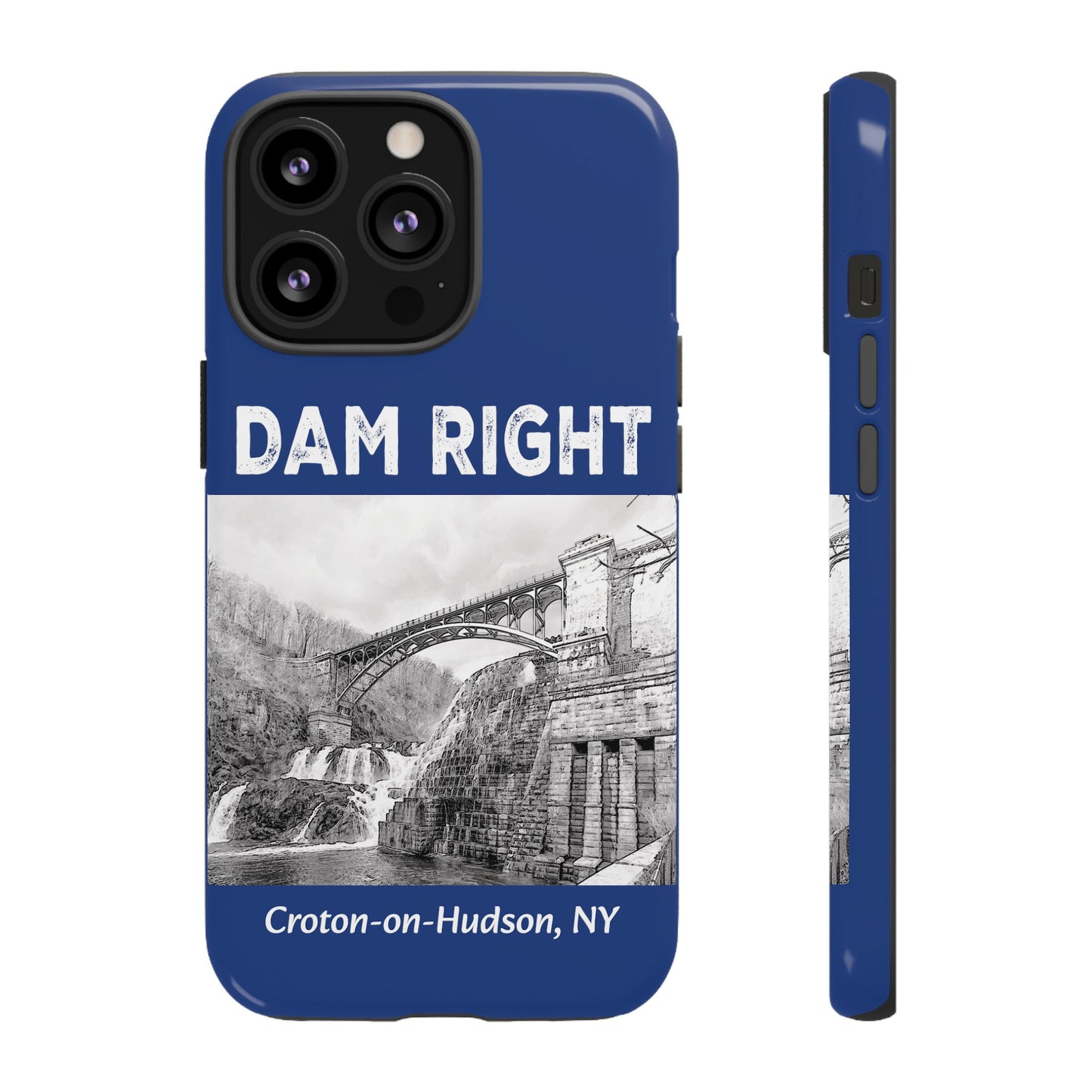 DAM RIGHT iPhone Tough Cases in Croton River blue