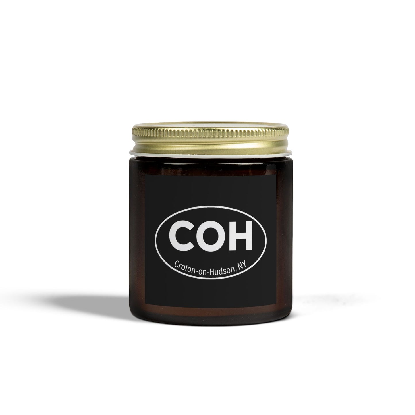 COH Euro sticker amber glass scented candles