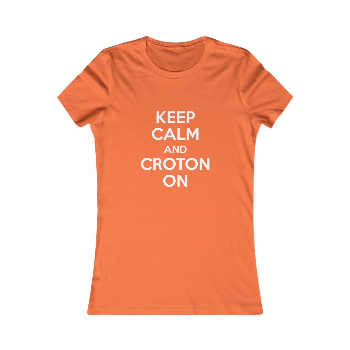 Women's fitted Keep Calm and Croton ON Tee (Dark/Colors)