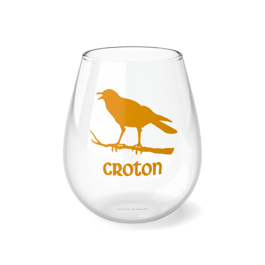 The Phyllis Reilly Crow Glass (Croton orange) - 100% of profit from this item will be donated to The American Cancer Society!