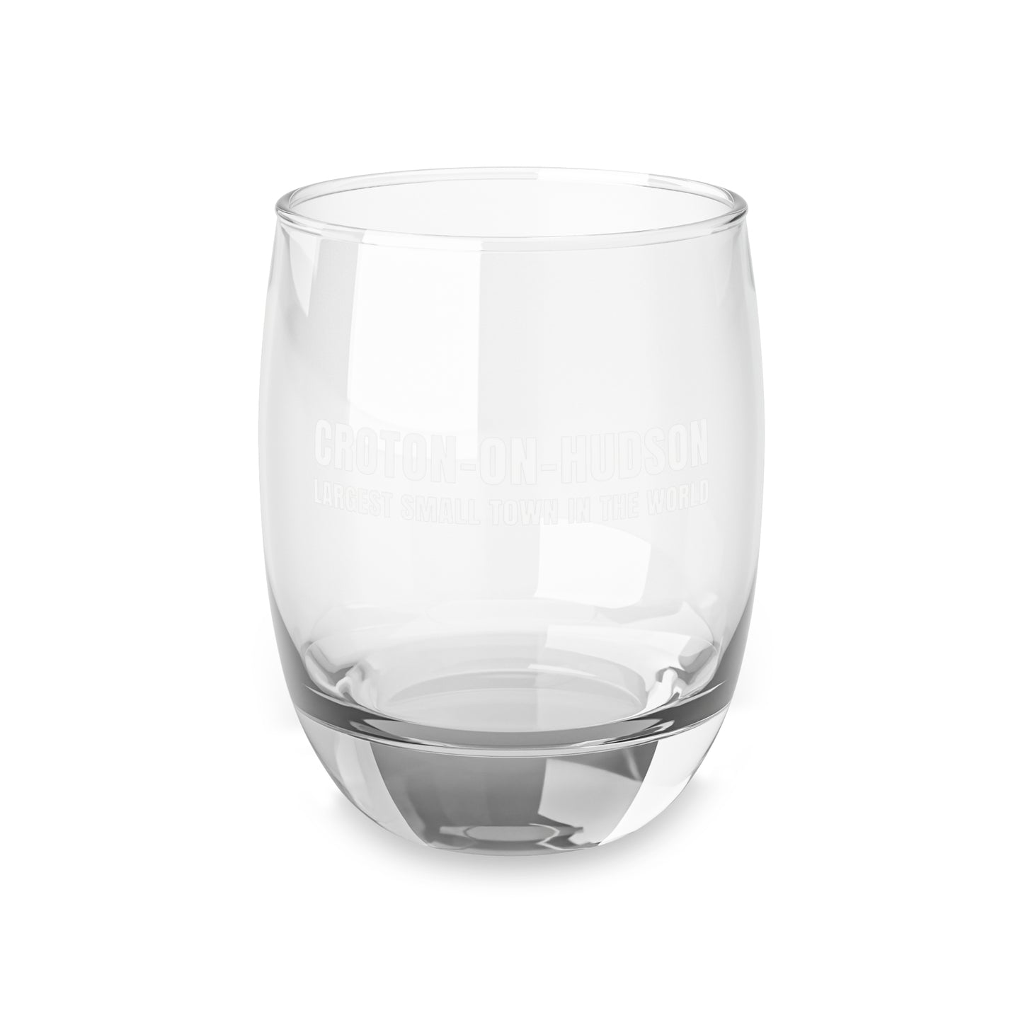 Largest Small Town Whiskey Glass - white