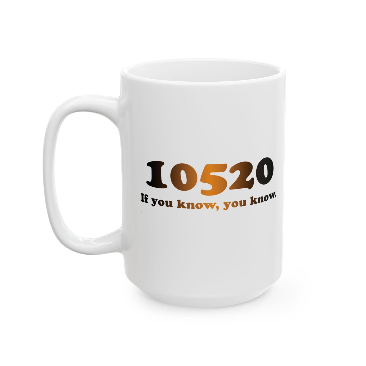 10520 orange and black logo mug