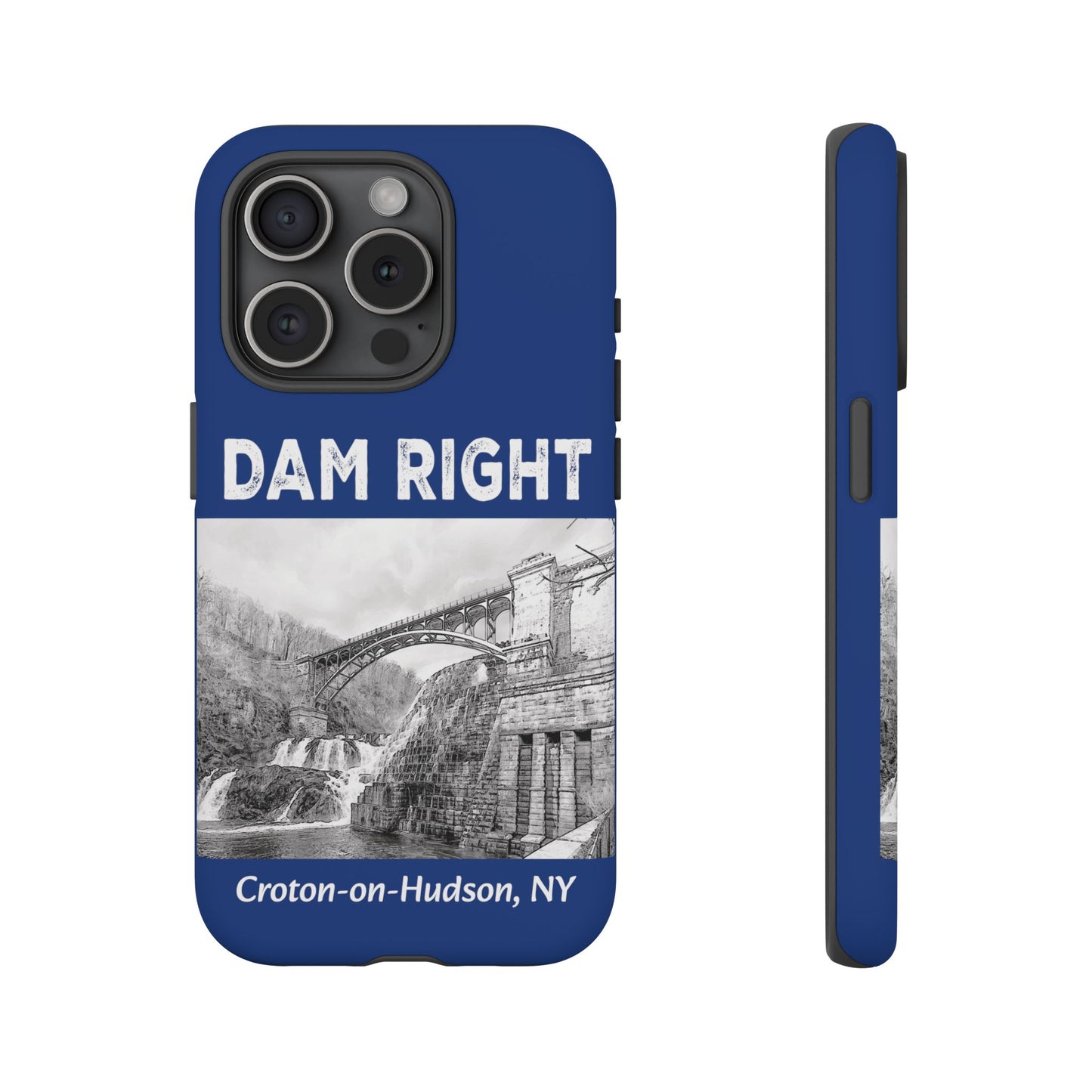 DAM RIGHT iPhone Tough Cases in Croton River blue