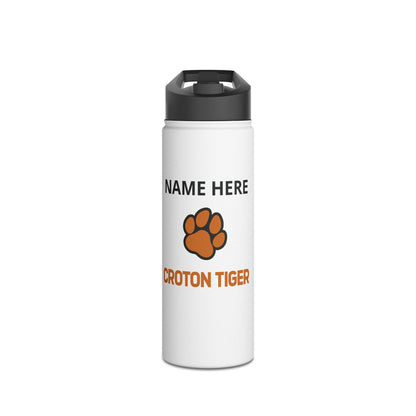 Croton Tiger Personalized Stainless Steel Water Bottle - 2 sizes