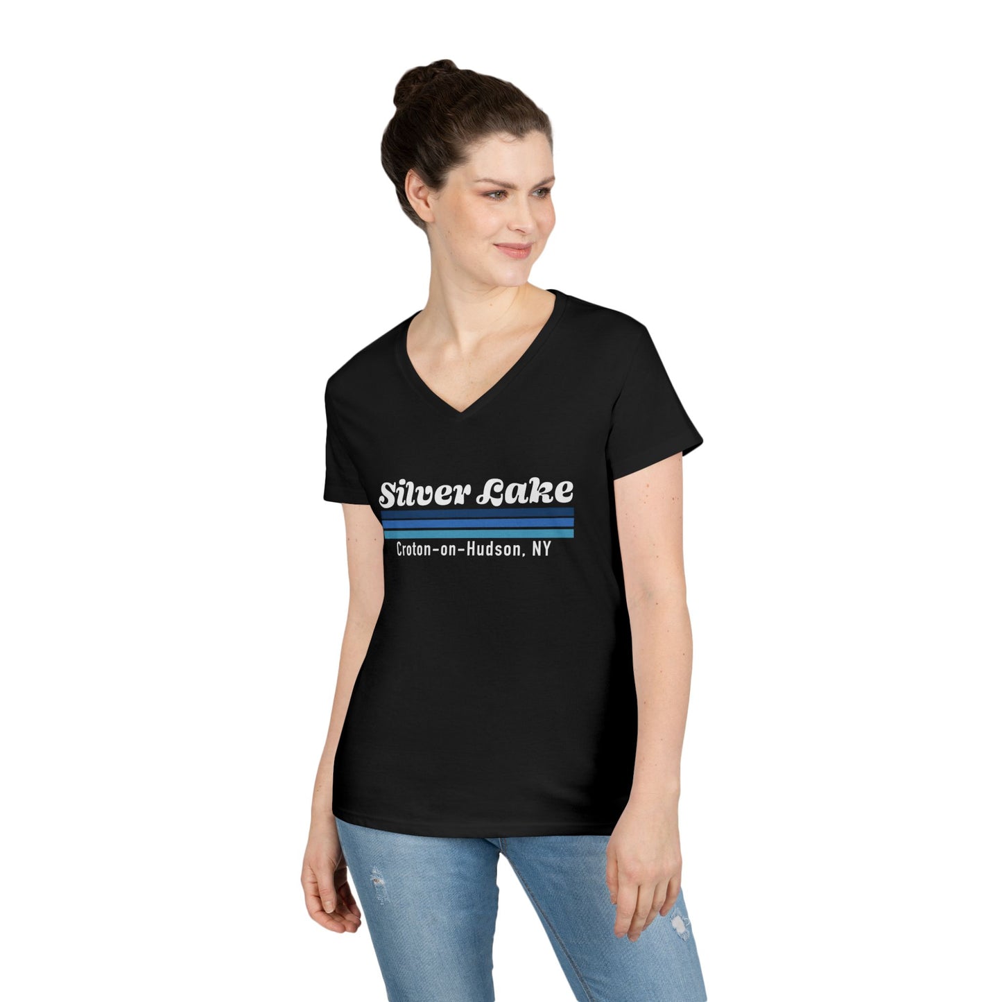 Silver Lake Ladies' V-Neck T-Shirt,