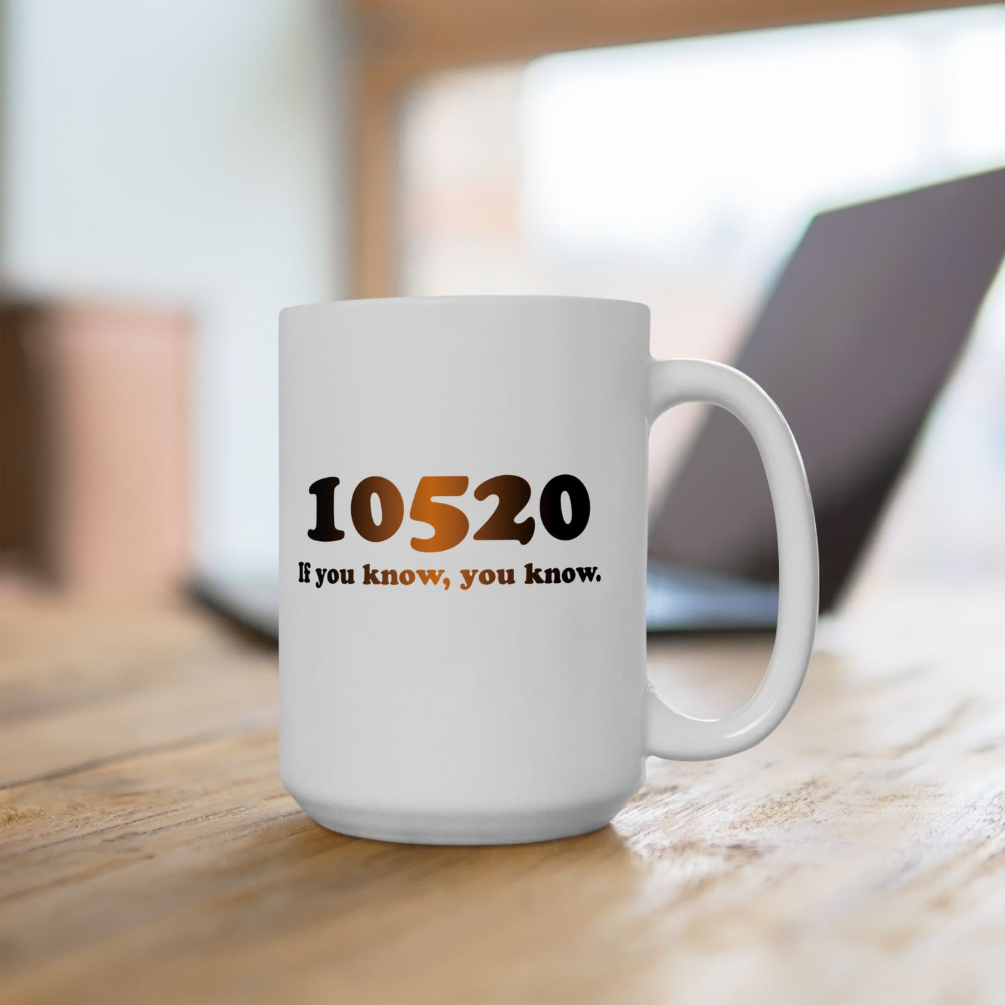 10520 orange and black logo mug