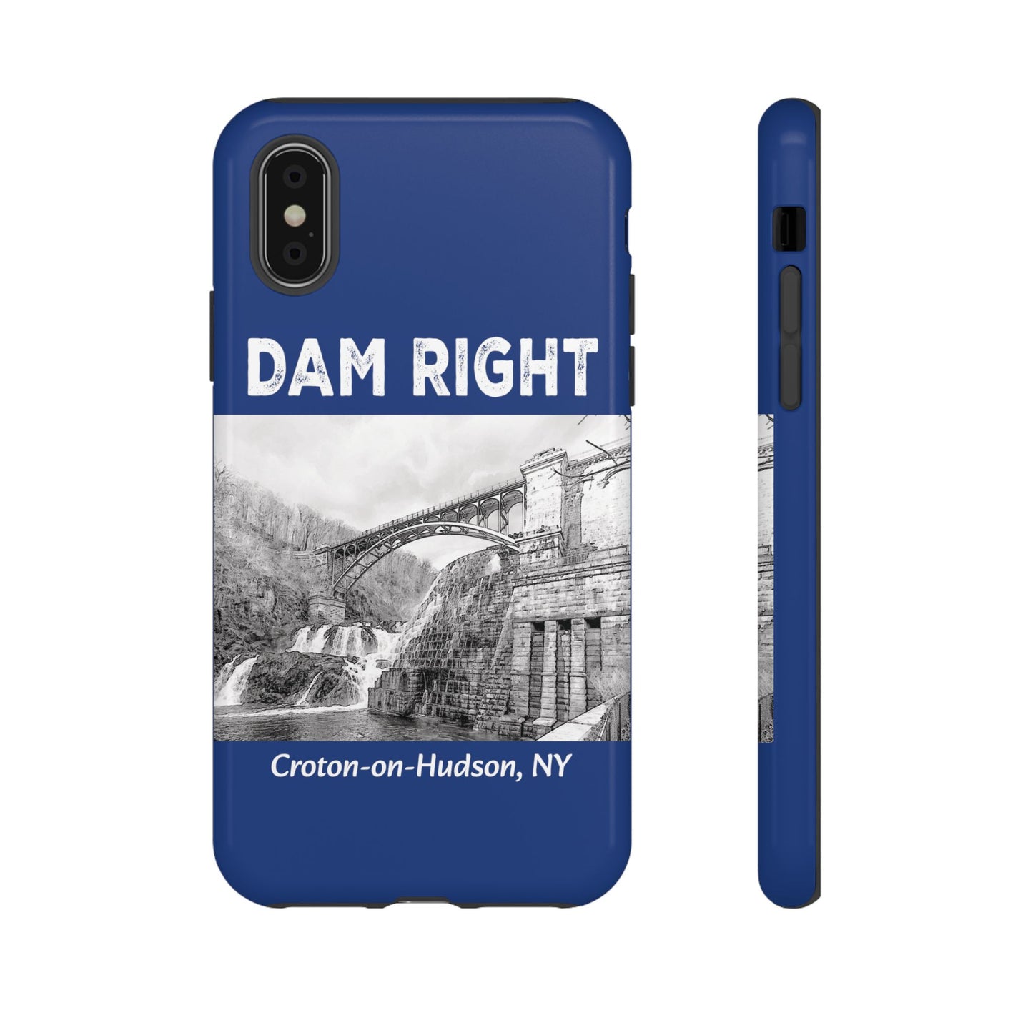 DAM RIGHT iPhone Tough Cases in Croton River blue