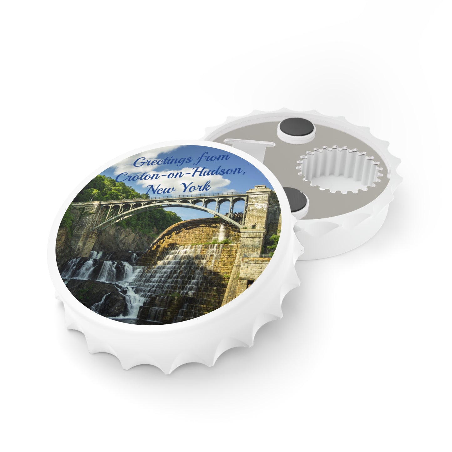 Croton Dam Postcard Magnetic Bottle Opener