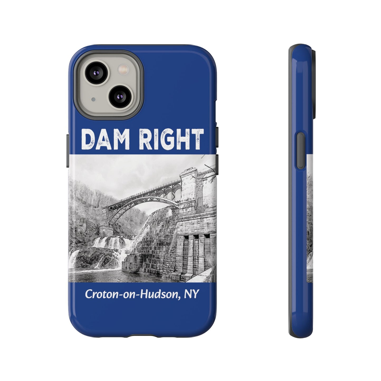 DAM RIGHT iPhone Tough Cases in Croton River blue