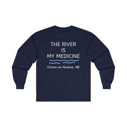 The River is my Medicine Croton Unisex Cotton Long Sleeve Tee