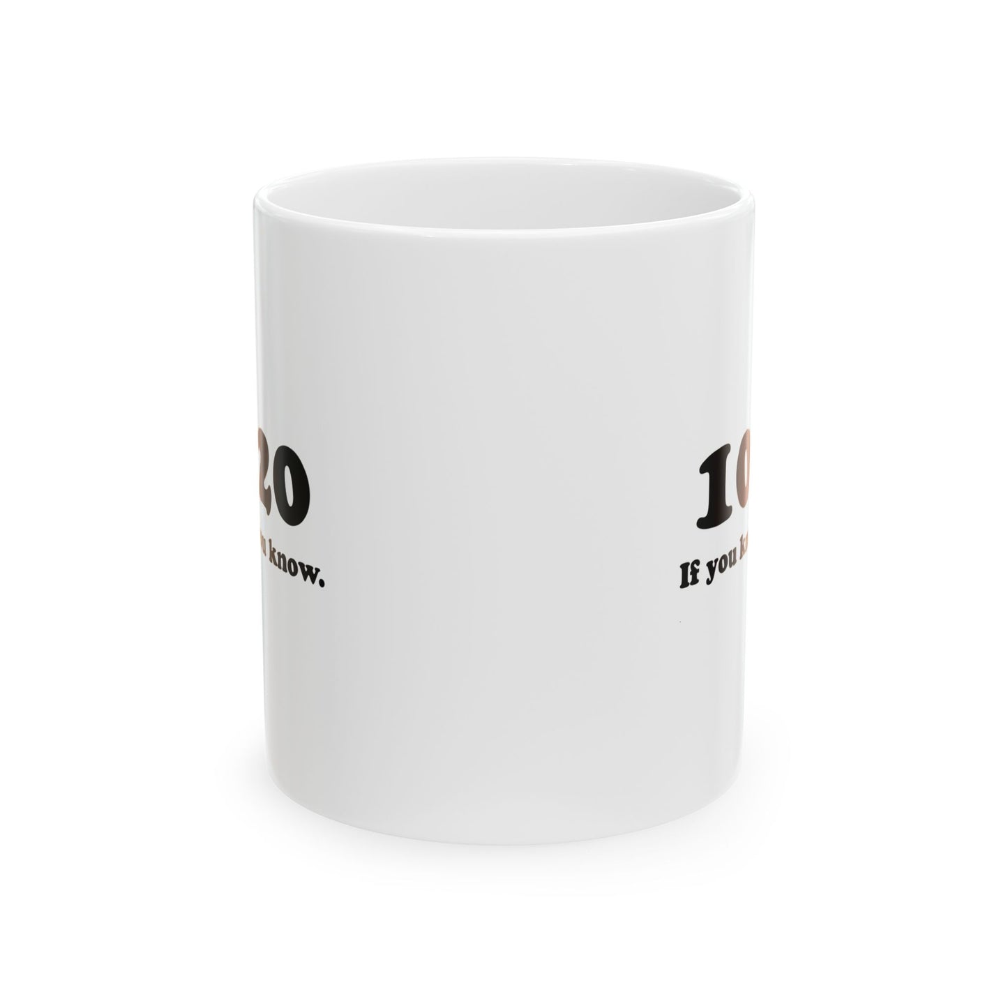 10520 orange and black logo mug