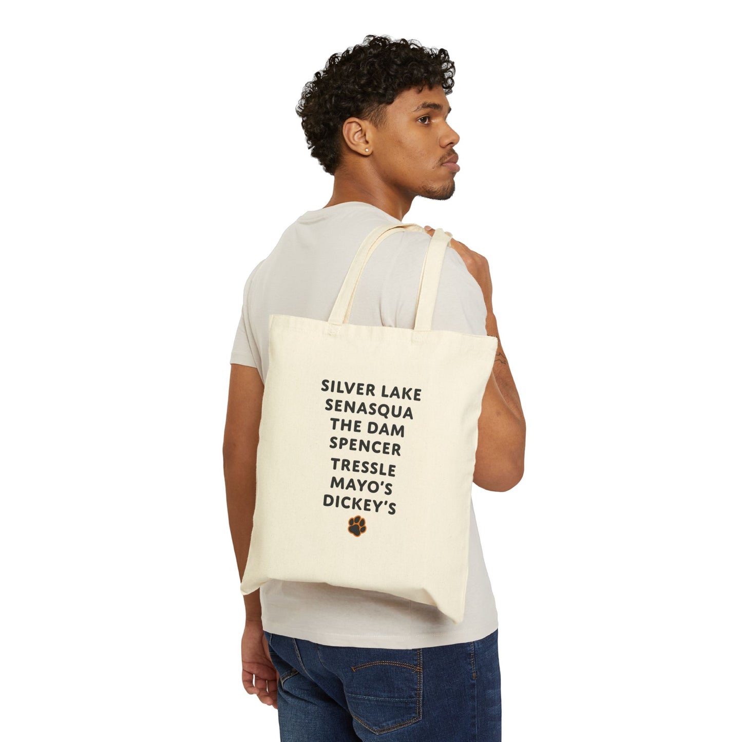 Croton party spots canvas tote