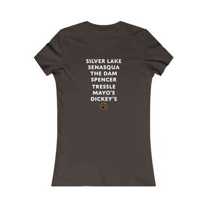 Women's Fitted Croton PARTY SPOTS Tee (Dark/Colors)