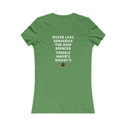 Women's Fitted Croton PARTY SPOTS Tee (Dark/Colors)