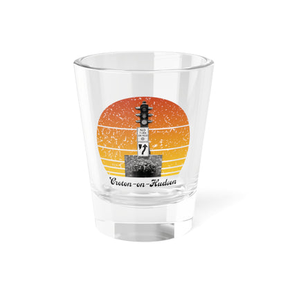 Dummy Light Retro Croton shot glass (1.5oz)