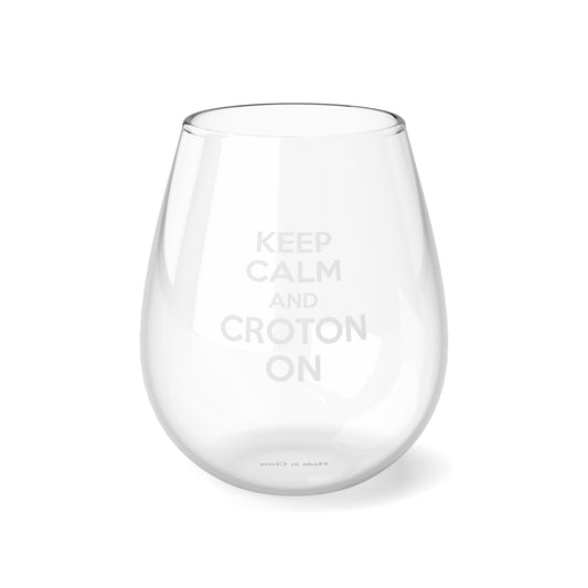 Keep Calm Croton and Croton ON Glass (white)