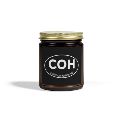 COH Euro sticker amber glass scented candles