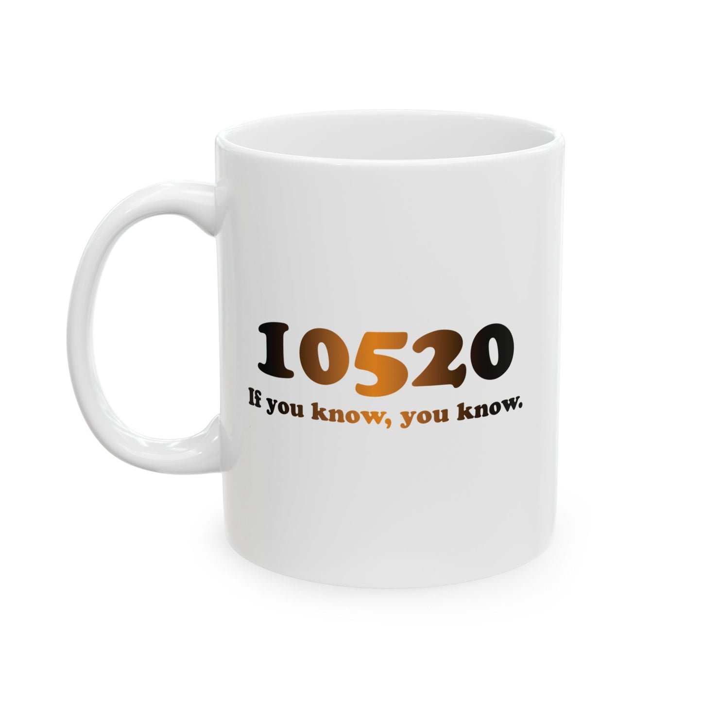 10520 orange and black logo mug