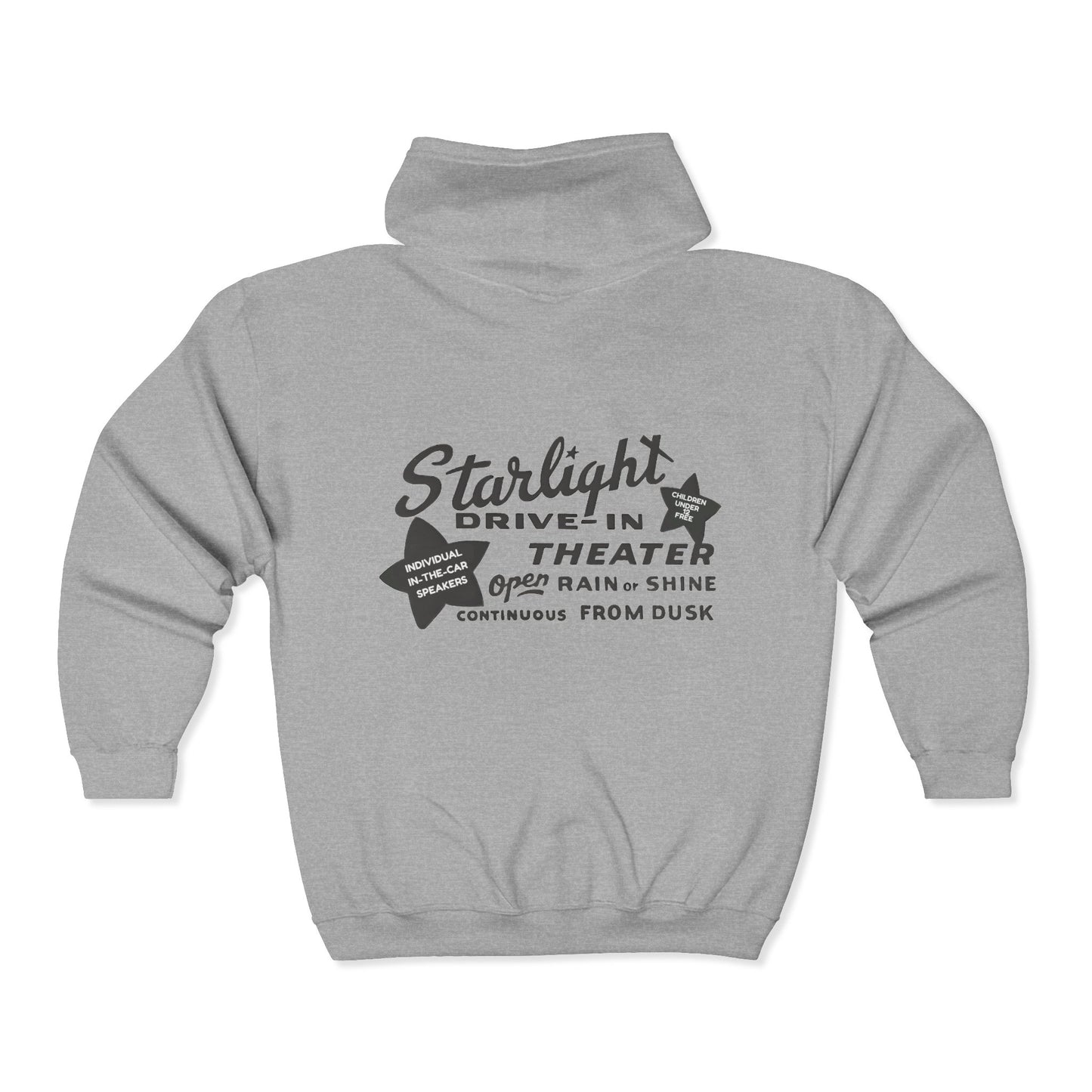 Starlight Drive-in unisex zip -up hoodie