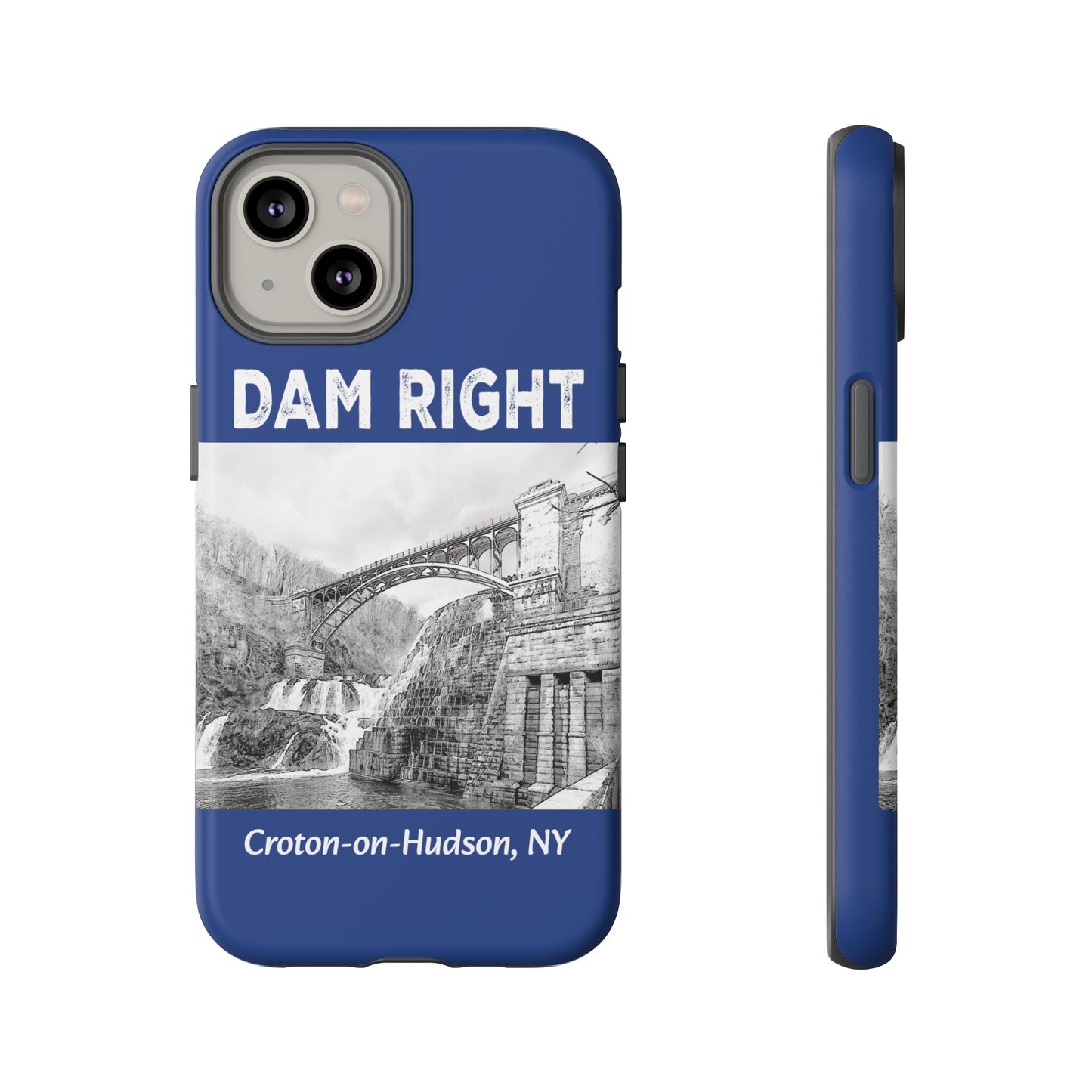 DAM RIGHT iPhone Tough Cases in Croton River blue