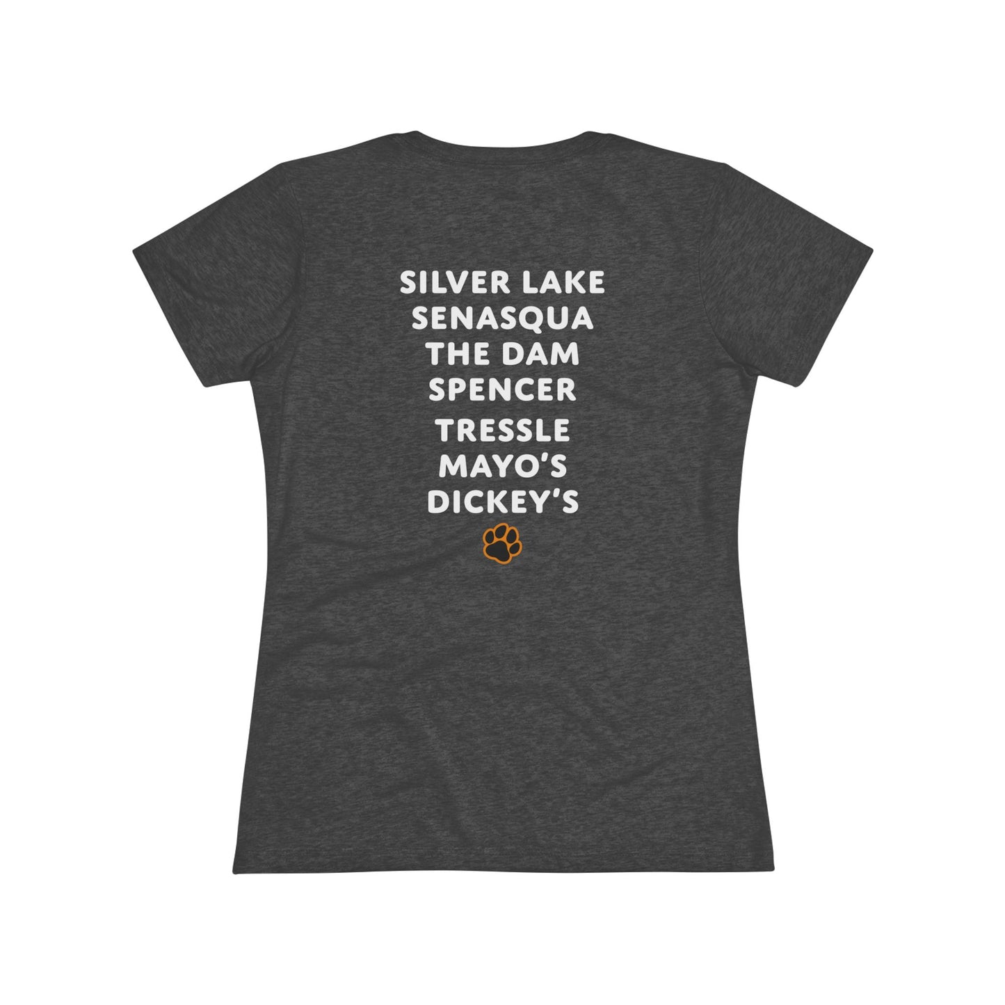 Women's Fitted Croton PARTY SPOTS Tee (Dark/Colors)