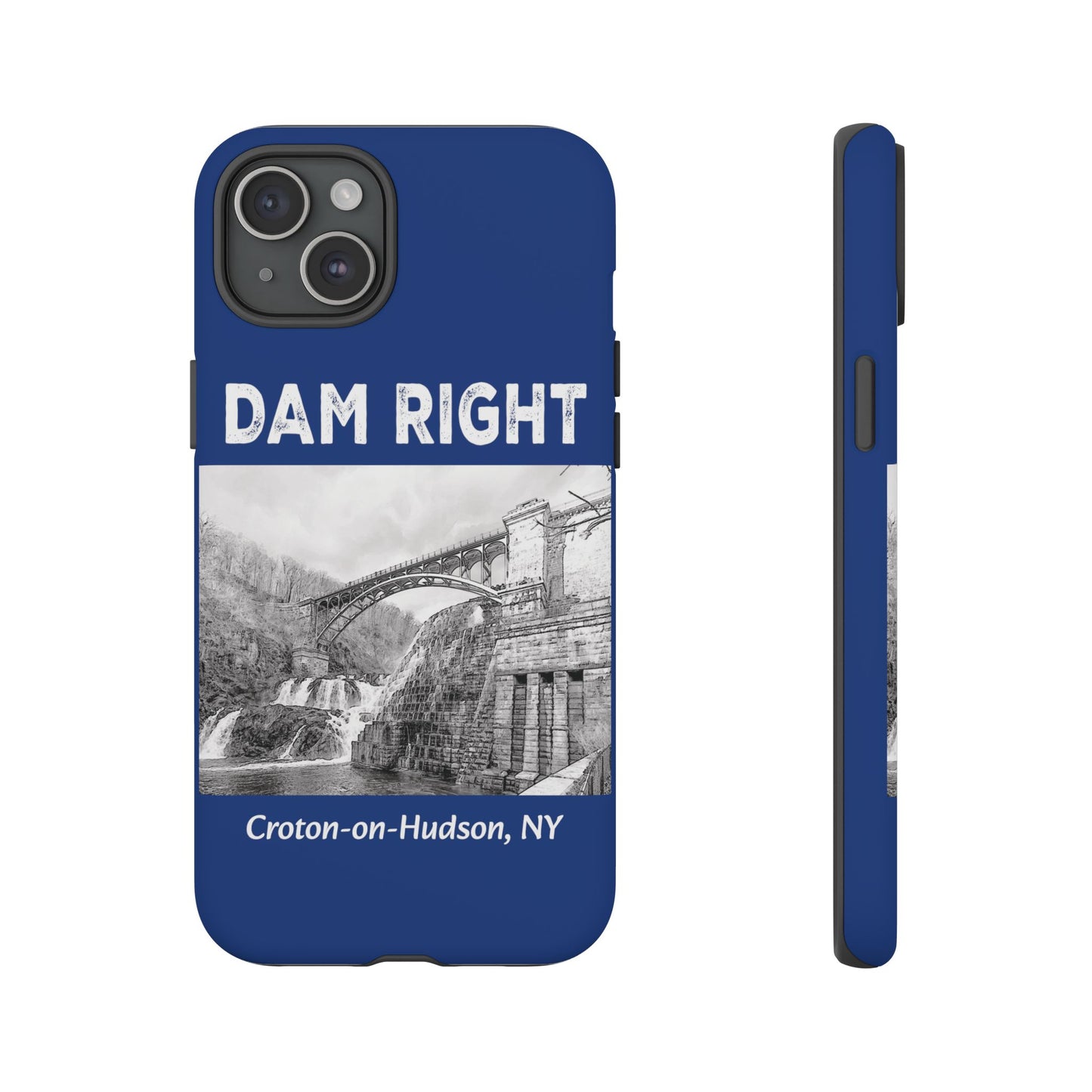 DAM RIGHT iPhone Tough Cases in Croton River blue