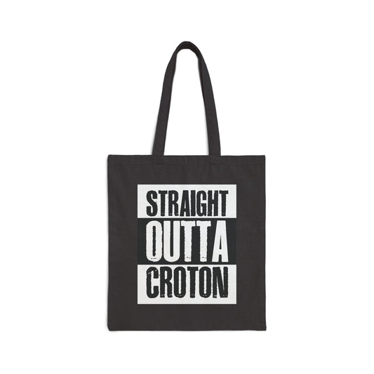 STRAIGHT OUTTA CROTON Canvas Tote Bag Medium