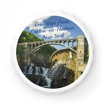 Croton Dam Postcard Magnetic Bottle Opener