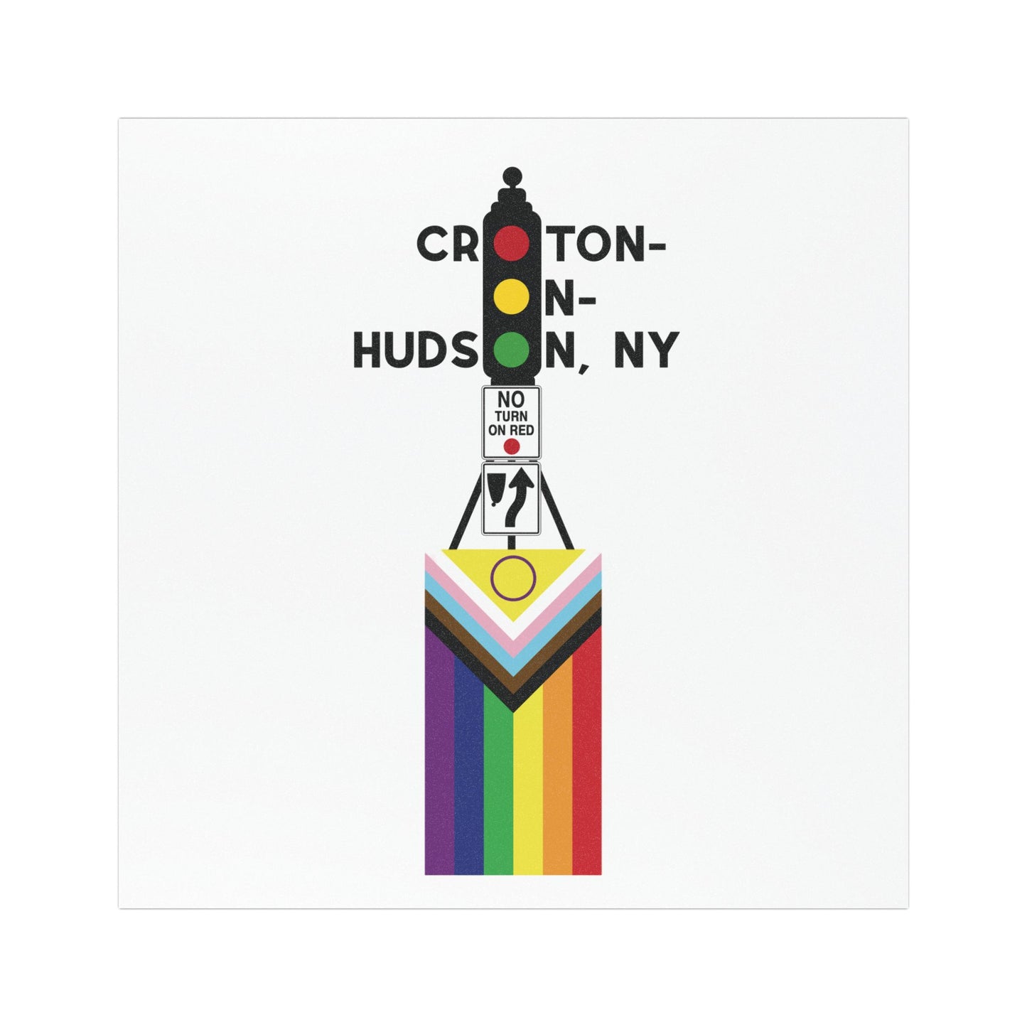 Dummy Light Pride Flag Croton Car Magnet