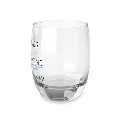 THE RIVER IS MY MEDICINE Croton Whiskey Glass - black