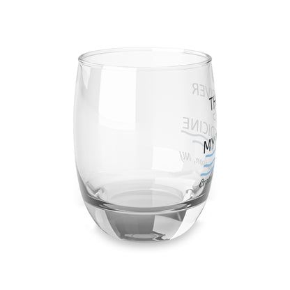 THE RIVER IS MY MEDICINE Croton Whiskey Glass - black