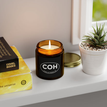 COH Euro sticker amber glass scented candles