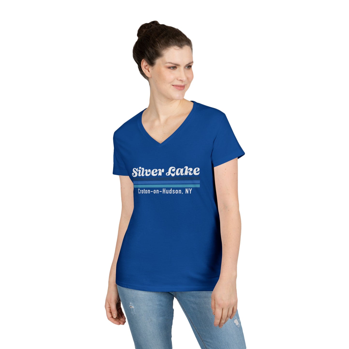 Silver Lake Ladies' V-Neck T-Shirt,