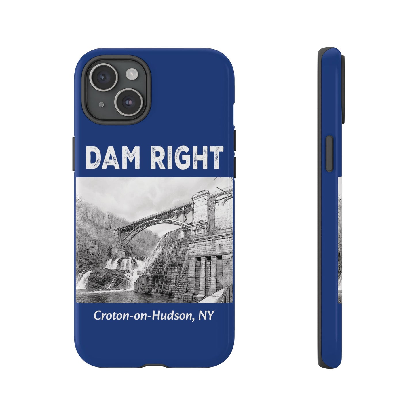 DAM RIGHT iPhone Tough Cases in Croton River blue