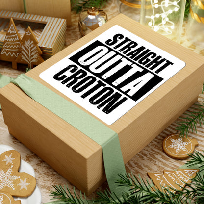 STRAIGHT OUTTA CROTON laptop sticker
