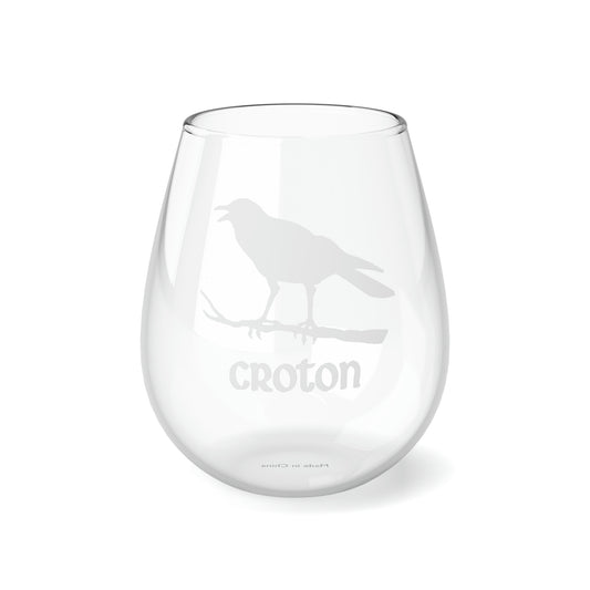 The Phyllis Reilly Crow Glass (white) - 100% of profit from this item will be donated to The American Cancer Society!