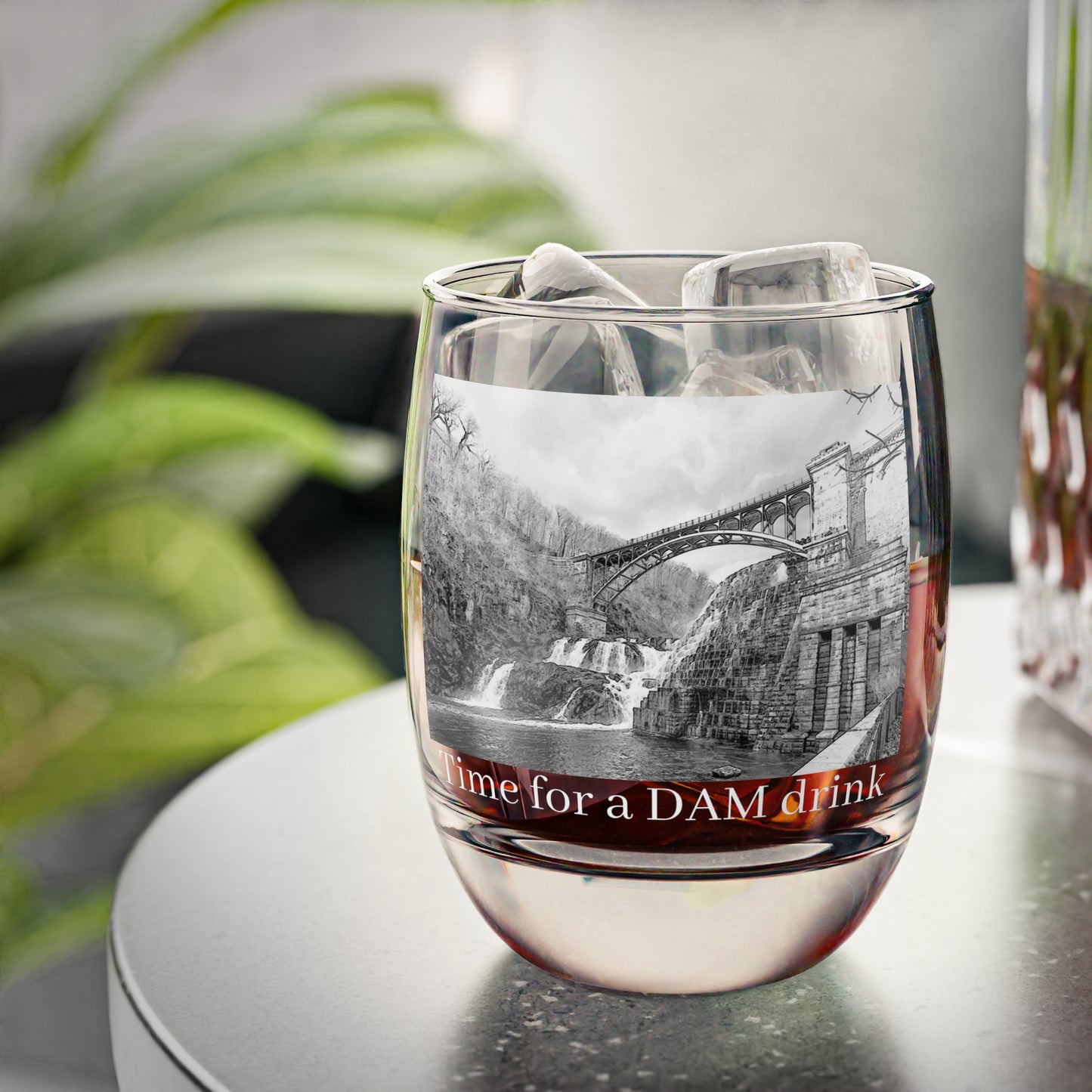 Time for a DAM drink Croton Dam Whiskey Glass