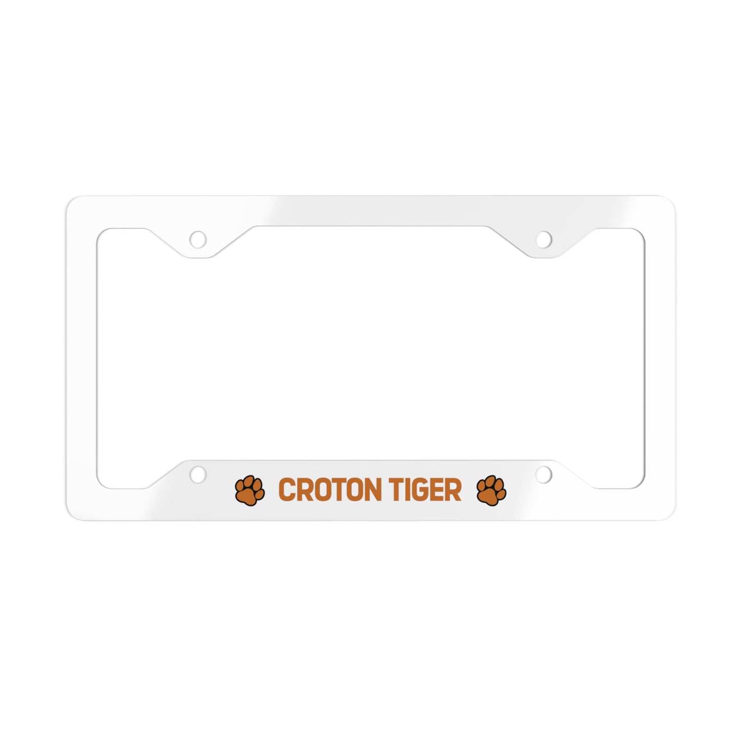 CROTON TIGER / PAW Metal License Plate Frame