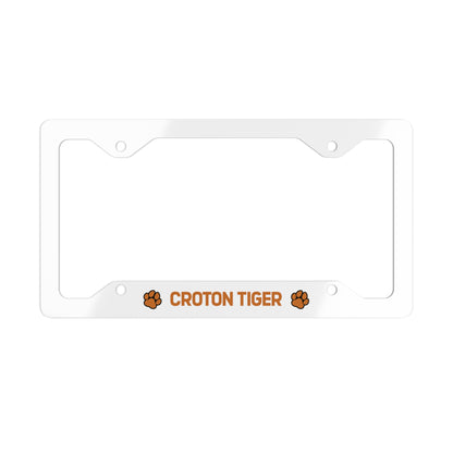 CROTON TIGER / PAW Metal License Plate Frame