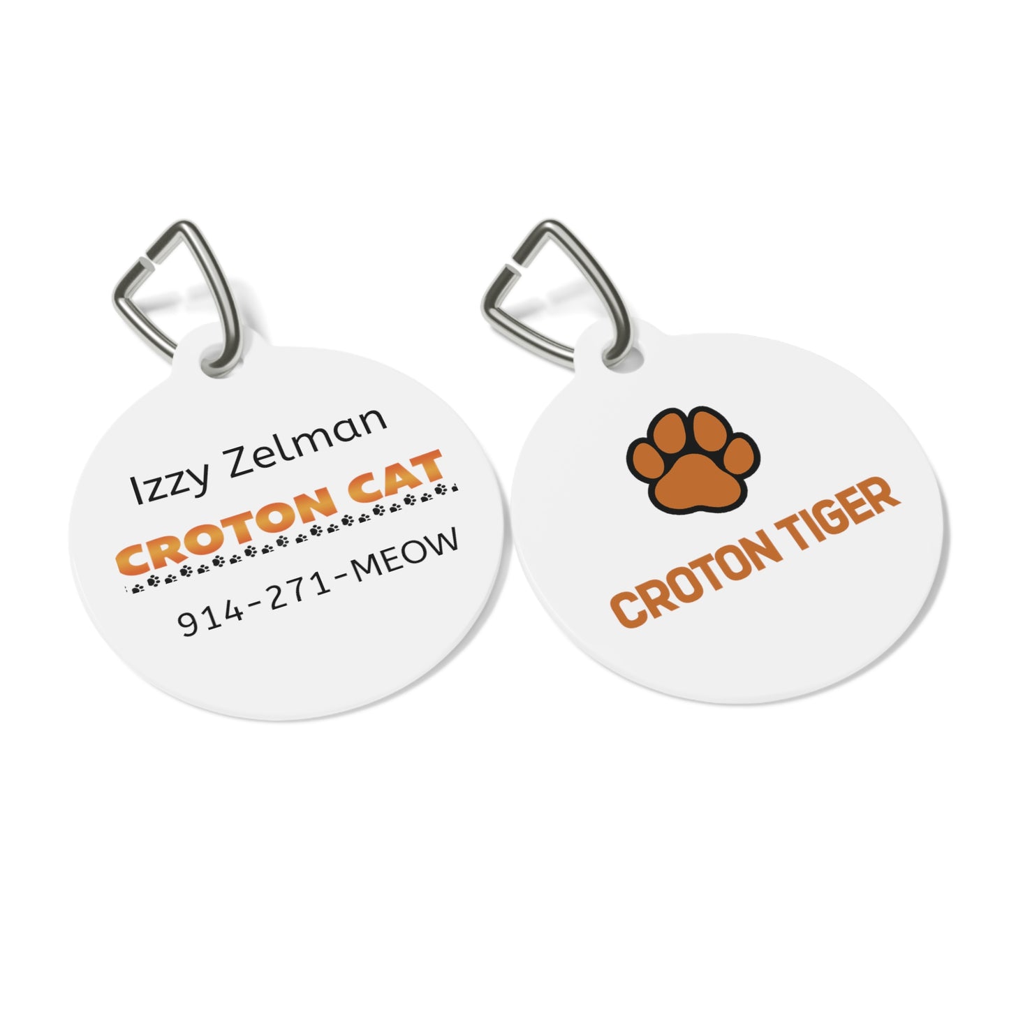 PERSONALIZED Cat ID / Croton Tiger Tag