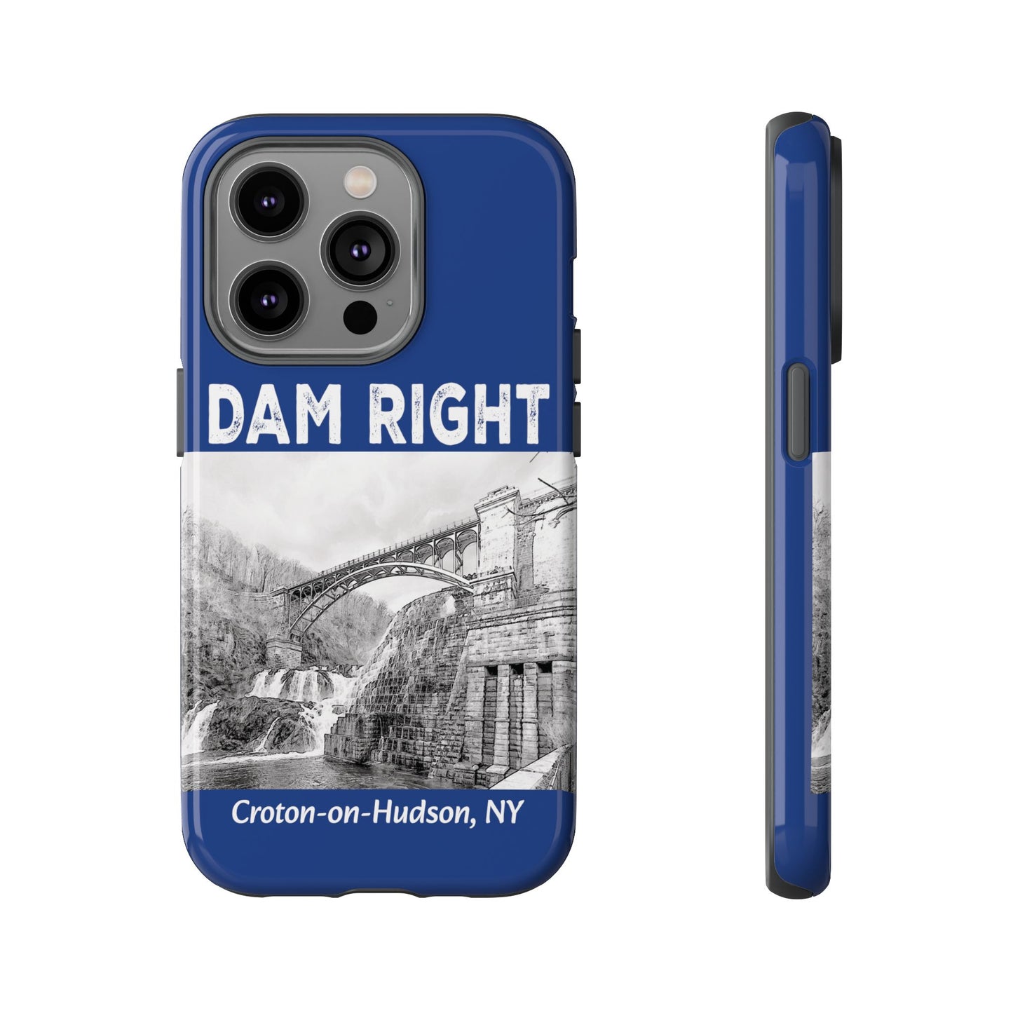 DAM RIGHT iPhone Tough Cases in Croton River blue