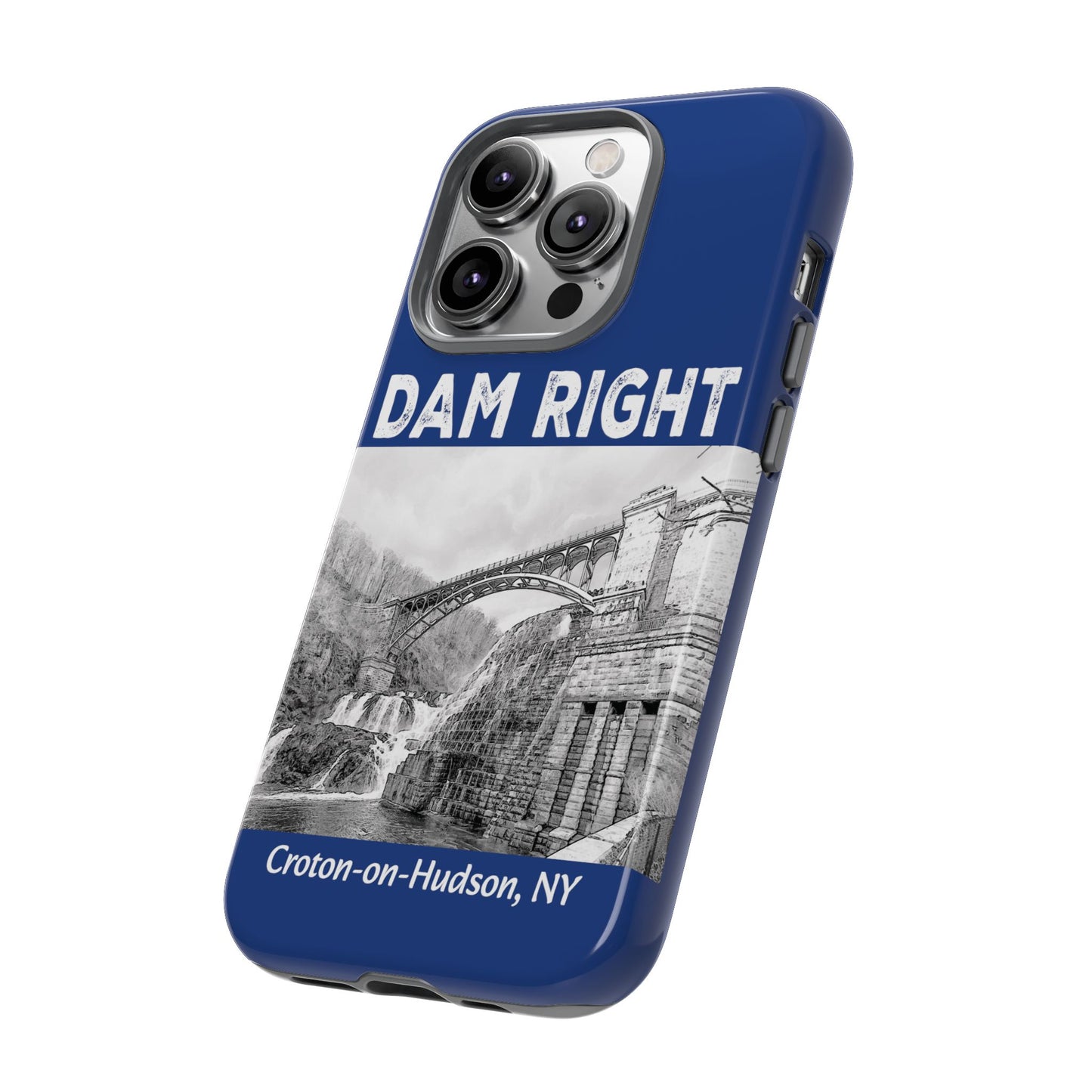 DAM RIGHT iPhone Tough Cases in Croton River blue