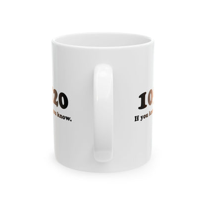 10520 orange and black logo mug